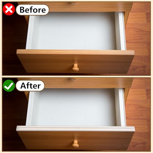 Image of 10 Pcs 24 inch Cabinet Door Protector Edge Guard-3 /4 Thick Slip-On Drawer Door Protector in Clear-Shelf Edge Protectors for Kitchen Cabinets to Prevent Wear,Chipping and Discolouration