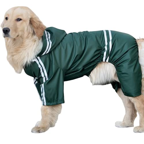 Bhumi Enterprises Dog Raincoats Jumpsuit Rain Snow Coats Waterproof Clothing 4 Four Legs Raincoat Full-Cover Dogs Hooded Poncho Dog Pet (Olive Green) (24) (B0C1DDZHB4) Amazon Price History, Amazon Price Tracker
