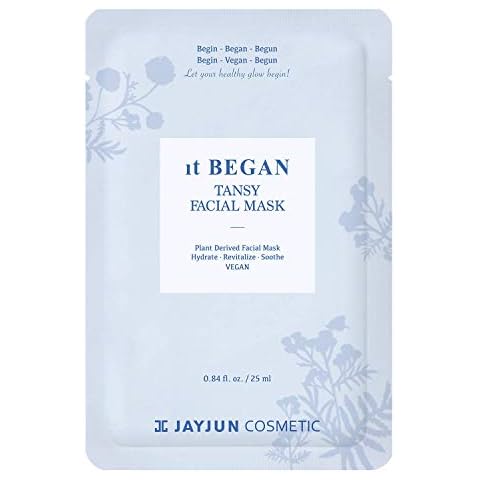 JAYJUN It Began Tansy Mask Single Sheet, 25ml, 0.84 fl. oz., Vegan, Hydrating Cover