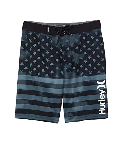 Hurley Boy's Americana Phantom Boardshorts (Big Kids) Black 20 Big Kid