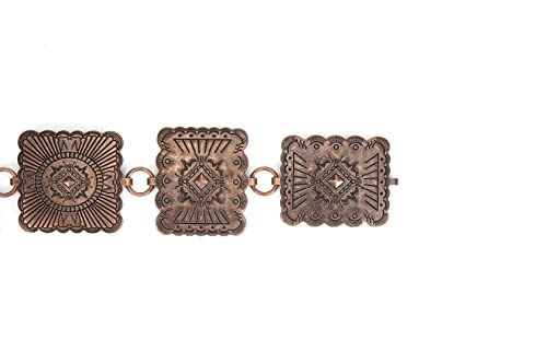 Women's Bronze Antique Silver Square Buckle Chain Belt Adjustable Metal Belt3