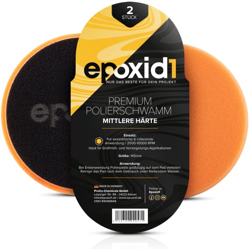 epoxid1 Polierpad 145mm 2er Set Mittel