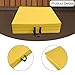 LICOME Folding Exercise Mat Gymnastics Balance Pad Aerobics Training Foldable With Carrying Handles PU Leather Pilates Pad Yoga Mat(Yellow)
