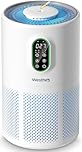Air Purifiers for Home Large Room up to 1650 ft², WESTHEY True HEPA Air Purifier for Bedroom with Night Light, Air Quality Monitor, Fragrance Sponge, Air Cleaner for Wildfire Smoke Dander Dust (White)