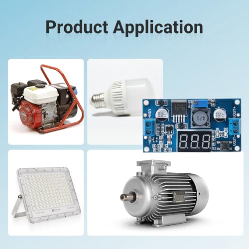 Módulo reductor ajustable DC-DC LM2596 azul, fuente de alimentación con pantalla LED 7