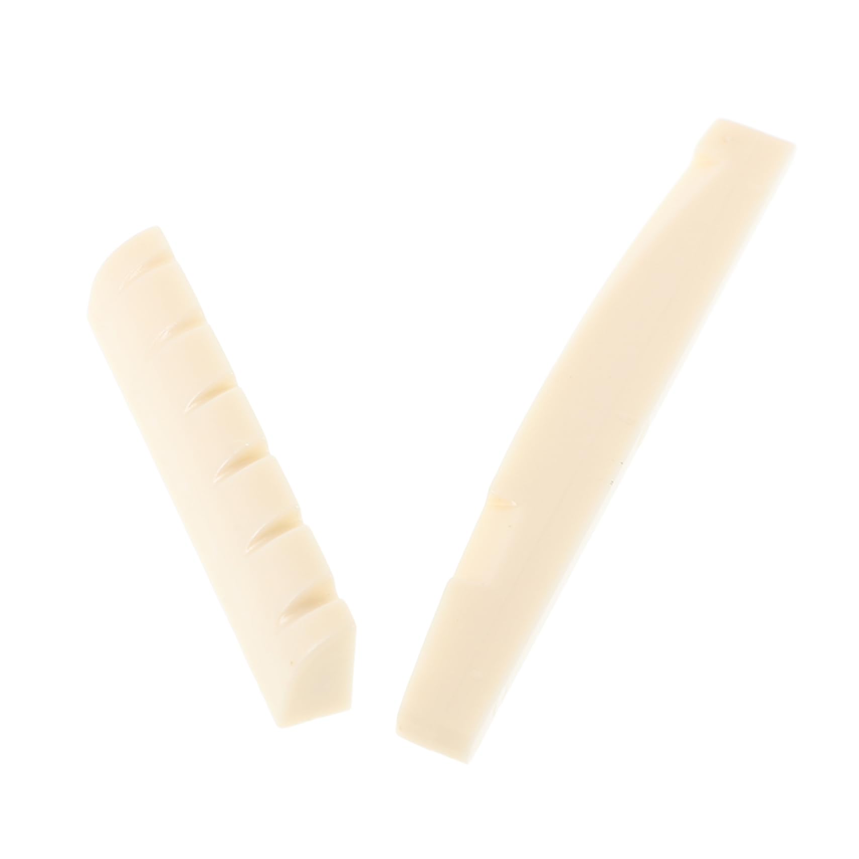 HEMOTON Acoustic Guitar Nut Saddle Replacement 2pcs Set for Folk Guitars Steel Enhanced Playability