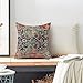 AEIOAE Boho Vintage Retro Pillow Covers 18x18 Set of 2 Boho Colorful Style Decorative Throw Pillow Outdoor Linen Square Farmhouse Decor Cushion Cover for Home Couch Sofa