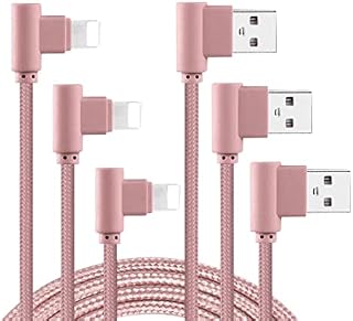 Lively Life Right Angled Lightening Charging Cable, 90 Degree Lightening Cable Compatible Phone XS/XR/X/ 8 Plus/ 7/6 Plus/SE/Pad Mini Air 3.3ft/1m Black