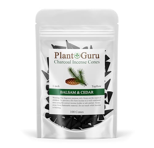 Balsam and Cedar Charcoal Incense Cones 1" TOPFLOW - 100