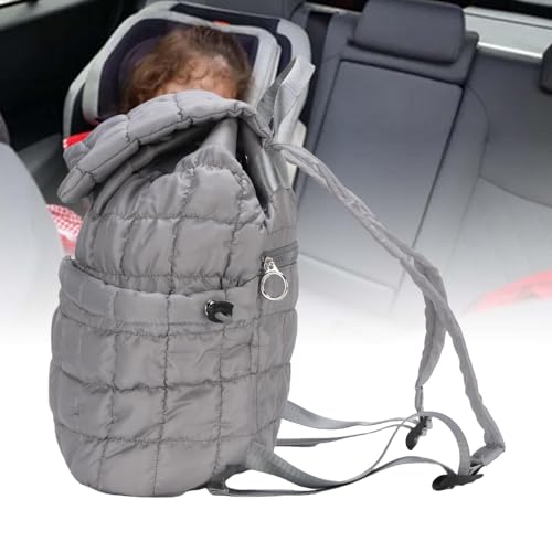 Puffy Backpack for Women, Large Capacity Quilted Backpack for Travel Ultra Lightweight Daypacks Gym Bag for Casual Daypack Hiking Sport (Grey)3