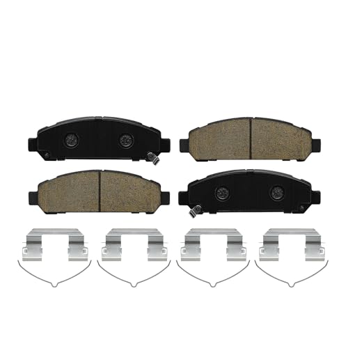 Image of Detroit Axle - Brake Pads for 2009-2016 Toyota Venza 2010 2011 2012 2013 2014 2015 Ceramic Brakes Pads w /Hardware Front & Rear Replacement