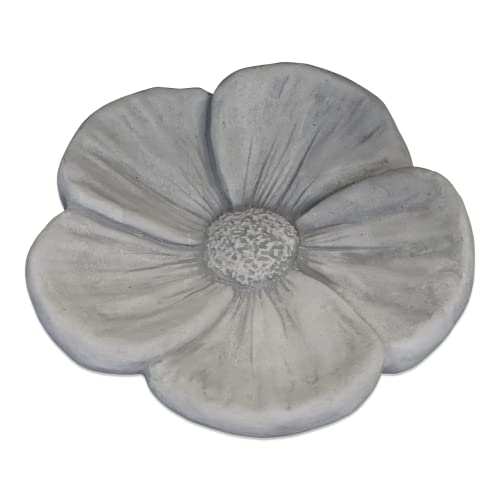 gartendekoparadies.de Trinkschale in Form Einer Blume, H. 12 cm, 16 kg, Grau, frostsicher aus Steinguss für Außenbereich gartendekoparadies.de Trinkschale in Form Einer Blume, H. 12 cm, 16 kg, Grau, frostsicher aus Steinguss für Außenbereich