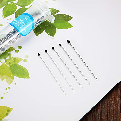 WILLBOND 500 Pieces Stainless Steel Insect Pins Kit Specimen Entomology Pins Butterfly Collections Variety Pack for School Entomology Display Butterfly Collectors (5 Sizes)