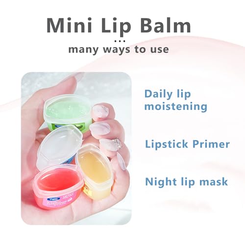 Lip Balm Multipack - 8 Pcs MINI Lip Balms Lip Mask Gifts For Women, Men Teenage Girls - Lipbalm Lip Repair Moisturizer Lip Lightening For Dark Lips Dry Lips Treatment Skin Care Sets & Kits - Image 7