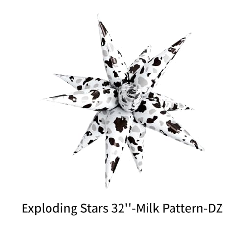 Image of Cow Balloons Cow Print Balloon Black White Western Cowboy Cowgirl Balloons for Boys Girls Farm Theme First Rodeo Birthday Girl One 1st 2nd Birthday Barnyard Farm Animal Theme Party Decor Supplies