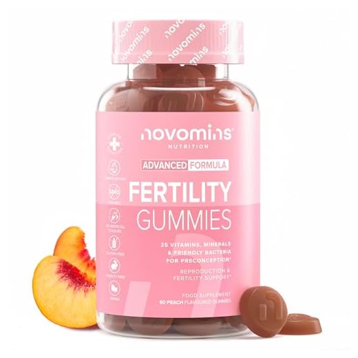 Gummies per la fertilità - Integratori per la fertilità per le donne che cercano di concepire - 25 vitamine e minerali essenziali, prodotti botanici e acido folico - di Novomins