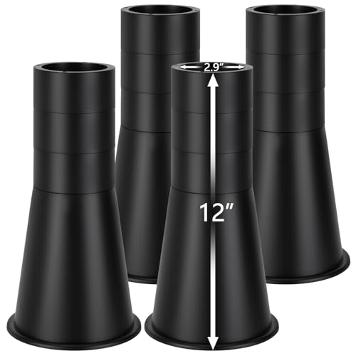 Apipi Adjustable 12 Inch Stable Bed Risers for Dorm Twin XL 4 Pack