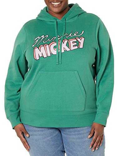 Amazon Essentials Disney | Marvel | Star Wars | Princess Women's Fleece Hooded Pullover Sweatshirts (Available in Plus Size), Minnie Mickey, 5X - image 3