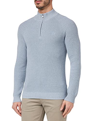 Hackett London Mouline Hzip Sudadera, Chambray/Crudo, XL para Hombre