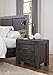 Modus Furniture Solid Wood Nightstand, 2-Drawer, Meadow - Graphite
