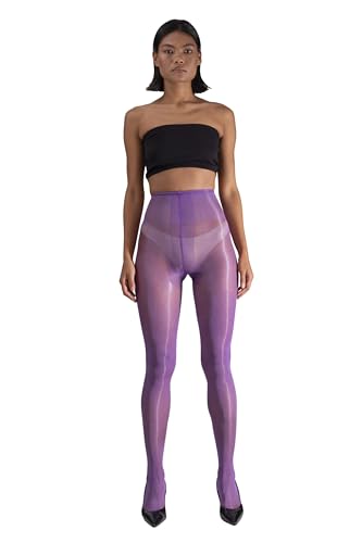 LECHERY Lustrous Silky Shiny 40 Denier Women's Tights, Semi-Sheer High Waist Pantyhose Stockings3