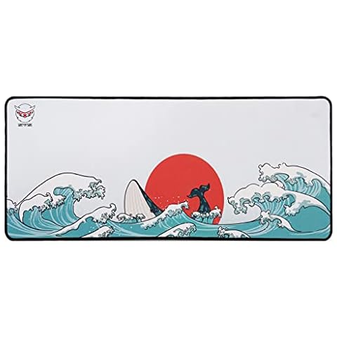 Meipai 700x300mm Keyboard Mouse Pad, Coral Sea Large Mouse Pad, Keyboard Mat for Office Cover