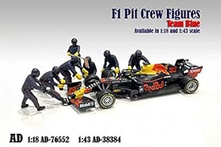 American Diorama Formula One F1 Pit Crew, Blue 76552 - 1/18 Scale Figurines - Diorama Accessory