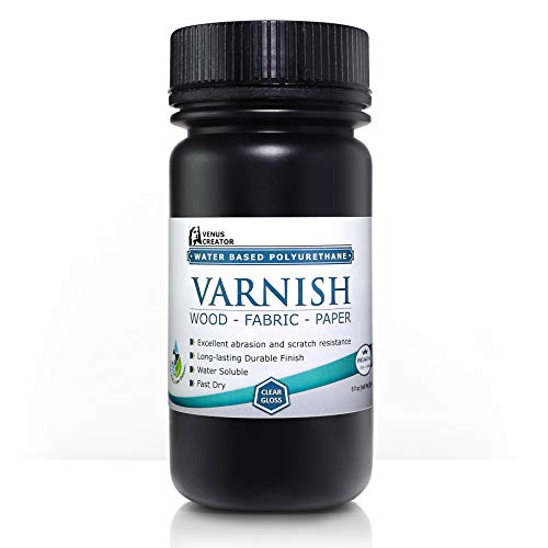 VENUS CREATOR VC600 Water Based Varnish - 2020 New Formulation, Nano-TiO2 Photocatalysis Compound - 10 Ounces Gloss and Self Healing for Clay, Wood, Fabric, Paper, Leather, Metal.