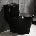 WOODBRIDGEE One Piece Toilet with Soft Closing Seat, Chair Height, 1.28 GPF Dual, Water Sensed, 1000 Gram MaP Flushing Score Toilet, T-0015