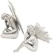 Design Toscano Gazing & Pondering Secret Garden Fairies Women Statue Figurines, Set of Two, 8 inches tall, Cast Stone Resin, Antique Stone Finish