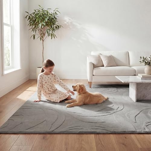 Image of 1.3 inch Thick Baby Play Mat 59x79 Plush Foam Mats for Baby, Light Grey | Padded Memory Foam Waterproof Non-Slip Easy Care 100% Baby-Safe Materials, Tummy Time Crawling Playroom Living Room Nursery