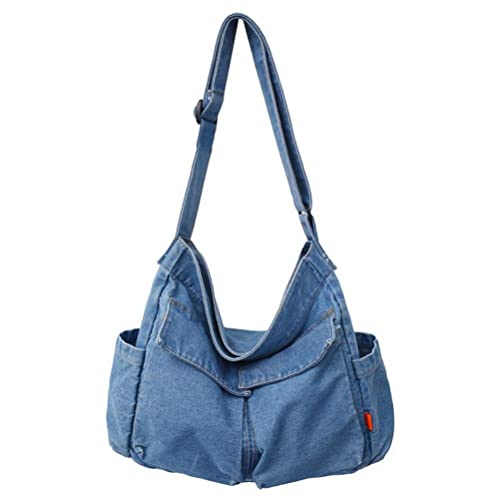 Denim Purses for Women Crossbody Bag Blue Jean Purse Tote Shoulder Bag Hobo Handbags