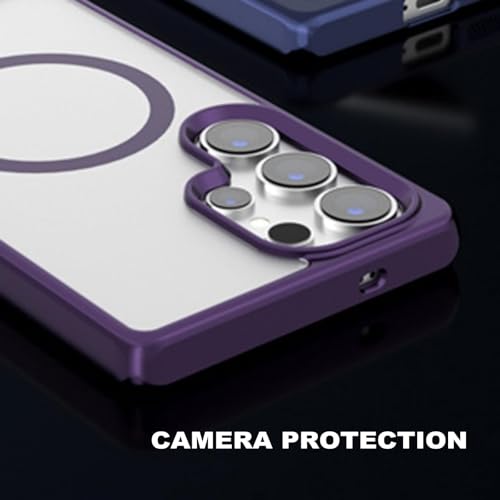 Coque Samsung S25 Plus fine béquille protection antichoc violette