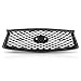 PartsFlow Front Bumper Upper Grille Gloss Black Mesh Grill W/Sensor Hole W/Camera Hole Compatible With 2018-2023 Infiniti Q50 F23106HH0C