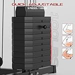 Home Gym, Multifunctional Weight Machine, Full Body Workout Station Exercise Equipment with 100LBS Weight Stack, All in One Home Gym with Pulley System for Strength Training - Image 5