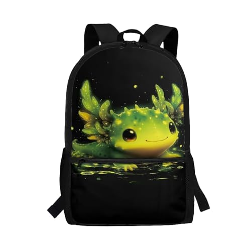 Sac à dos pour garçons Vert Axolotl sac à livres primaire léger