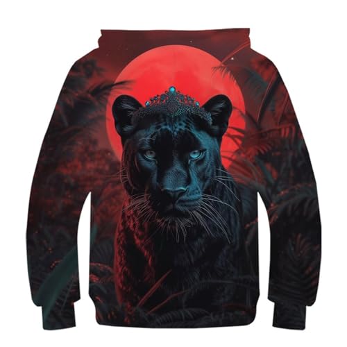 Sweat à capuche Black Panthère pour garçon avec impression 3D