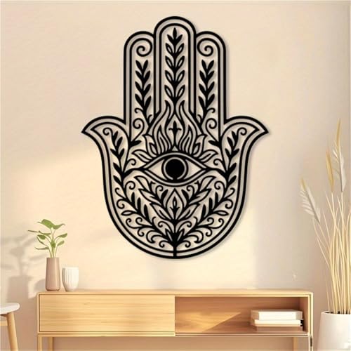 Œil protecteur hamsa en métal pour studio de yoga moderne - 6