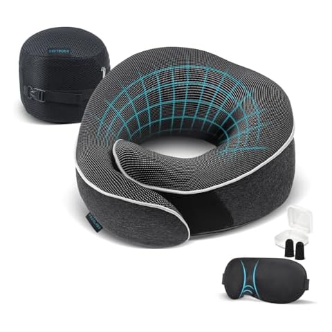 Proglobe Travel Neck Pillow 100% Memory Foam Cover