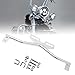 SKTYANTS Motorcycle Light Bracket Bar Driving Spot Fog Passing Turn Signal Light Bracket bar For Harley Dyna Super Glide Road Honda Suzuki Yamaha Kawasaki(Chrome)