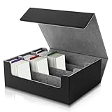 Tundala - Estojo de Baralho para Cartões Colecionáveis 2400+, com 10 Divisórias Coloridas, Design com Fecho Magnético Forte, Estojo Pokemon, Booster Box