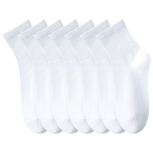 Image of Womens Athletic Cotton Quarter Crew Socks - Just Right Thickness, Soft & Breathable, Value 5 /7 Packs for Gym
