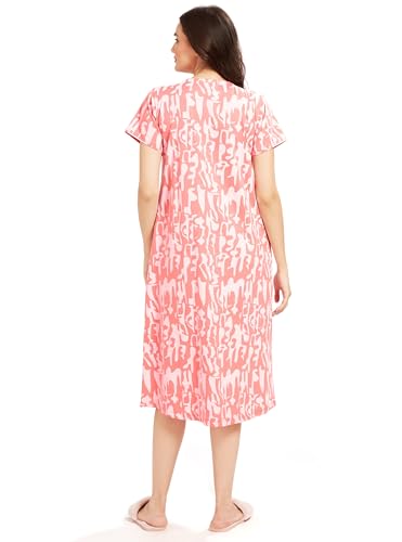 Image of AV2 Women Cotton Printed Maternity Nursing & Feeding Relaxed Fit Nighty -3148