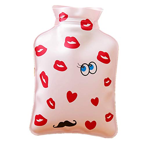 Bouteille d'eau Chaude avec Housse Amovible et Lavable Ultra doux Bouillotte Eau Chaude idéal pour Soulager la Douleur Rapide et le Confort Cover