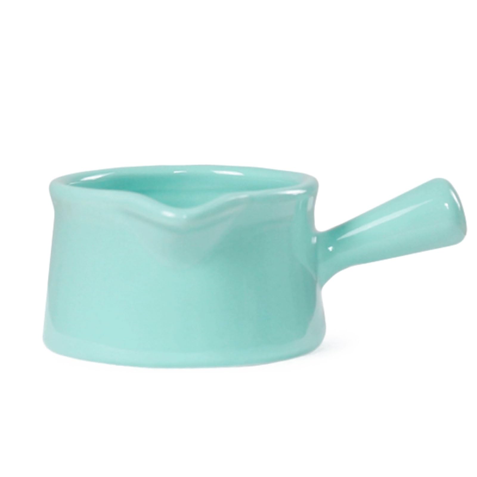 Ensemble de pots en céramique avec poignée comprenant un pichet à lait, une saucière, un verre à eau, un pichet à crème, un pot à café, un pot à sucre et un pot à sauce. Idéal pour la confiture,