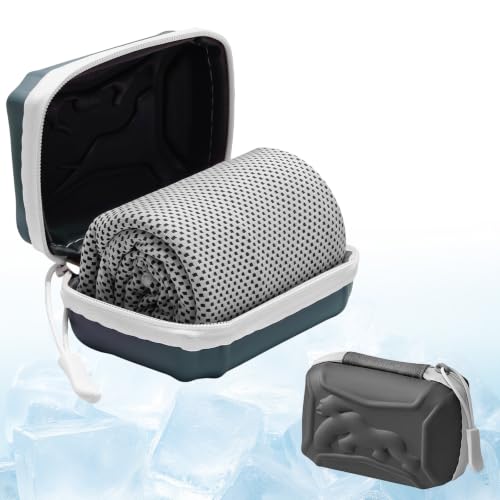 XQMMGO Instant Cooling Towel for Neck and Face, Breathable Microfibre Ice Cold Towels with Portable Storage Case, Fast Drying Sports Gym Towel for Men