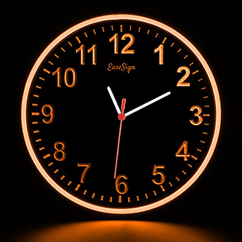 Easesign Home Decor LED Flexible Flex Neon Wall Clock 5 Colors 10