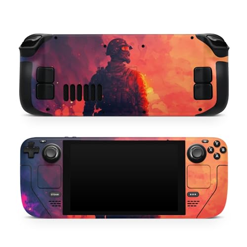 Skin Steam Deck autocollant vinyle 3M Tacky Design motif flammes de feu orange pour console