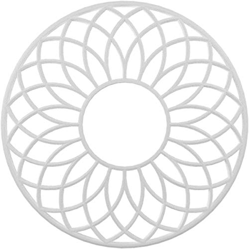 Ekena Millwork CMPP40CN Cannes Architectural Grade PVC Pierced Urethane Ceiling Medallions 40"OD x 13 5/8"ID x 1"P