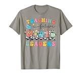 Retro Teaching Future Leaders Groovy Teacher Back to School T-Shirt